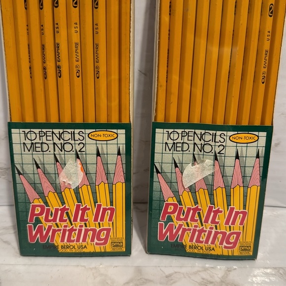 20 Vintage Empire Berol Put It In Writing Med. #2 Pencils - NOS no2 bundle - Picture 2 of 5